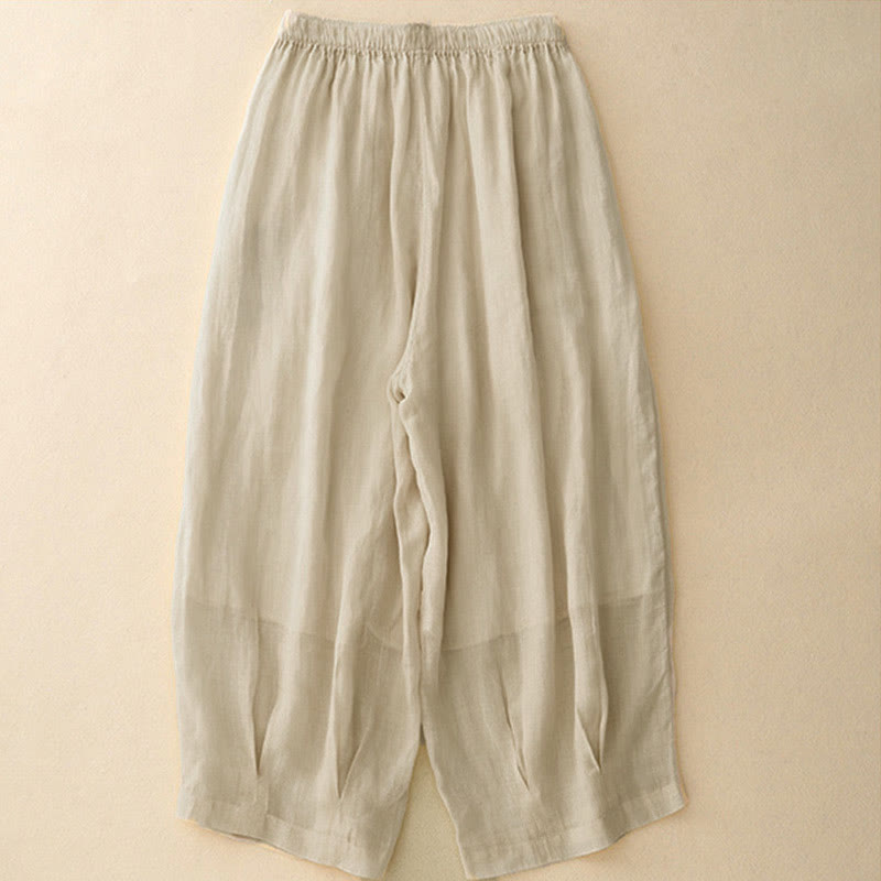 Pantalon Buddha Stones décontracté ample double épaisseur longueur 7-8 pour femme avec poches - image 25