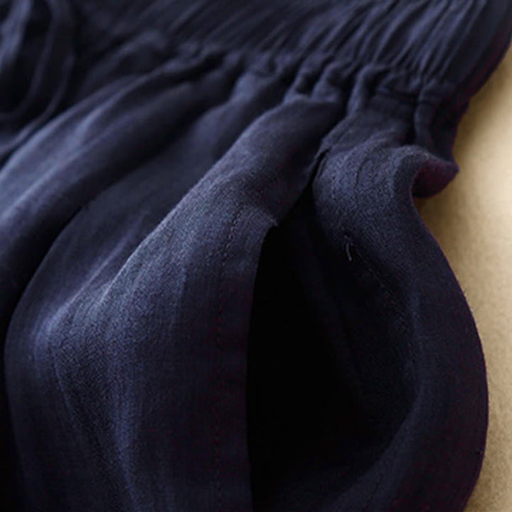 Pantalon Buddha Stones décontracté ample double épaisseur longueur 7-8 pour femme avec poches - image 9