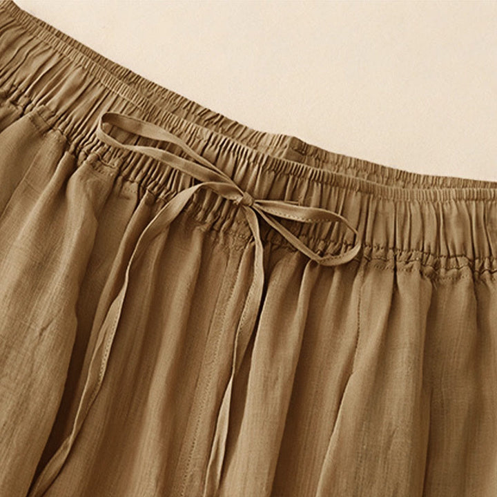 Pantalon Buddha Stones décontracté ample double épaisseur longueur 7-8 pour femme avec poches - image 4