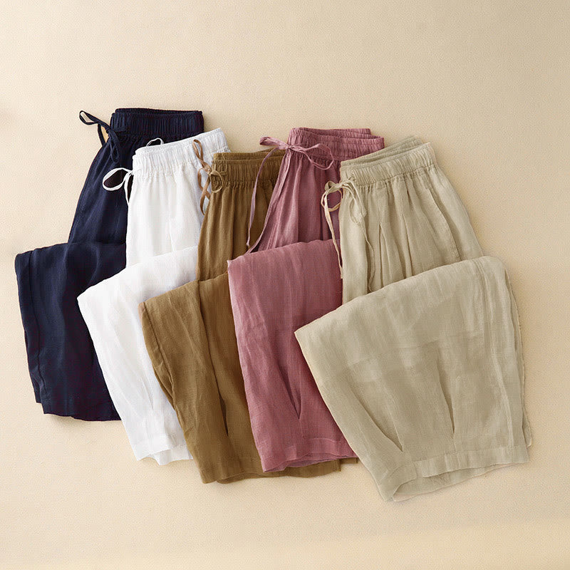 Pantalon Buddha Stones décontracté ample double épaisseur longueur 7-8 pour femme avec poches - image 29