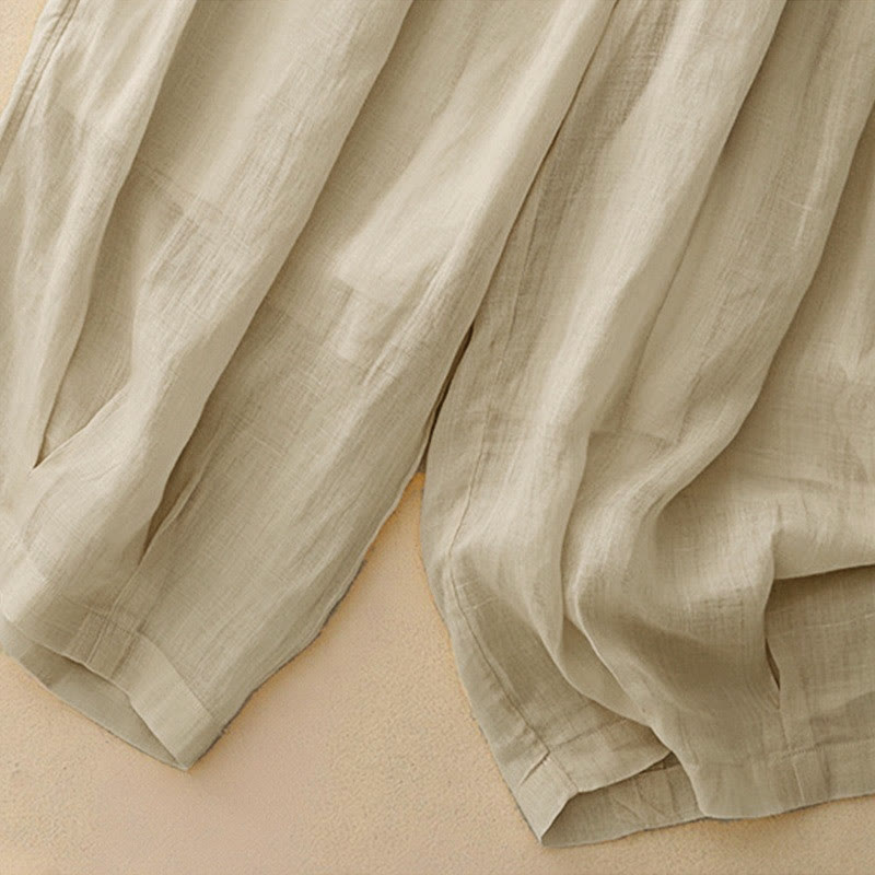 Pantalon Buddha Stones décontracté ample double épaisseur longueur 7-8 pour femme avec poches - image 26