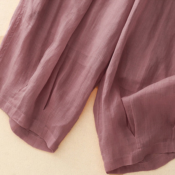 Pantalon Buddha Stones décontracté ample double épaisseur longueur 7-8 pour femme avec poches - image 19