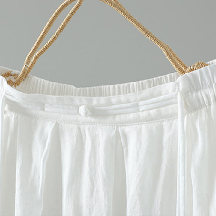 Jupe d'été rétro à pompons et poches pour femme, motif Buddha Stones - image 9