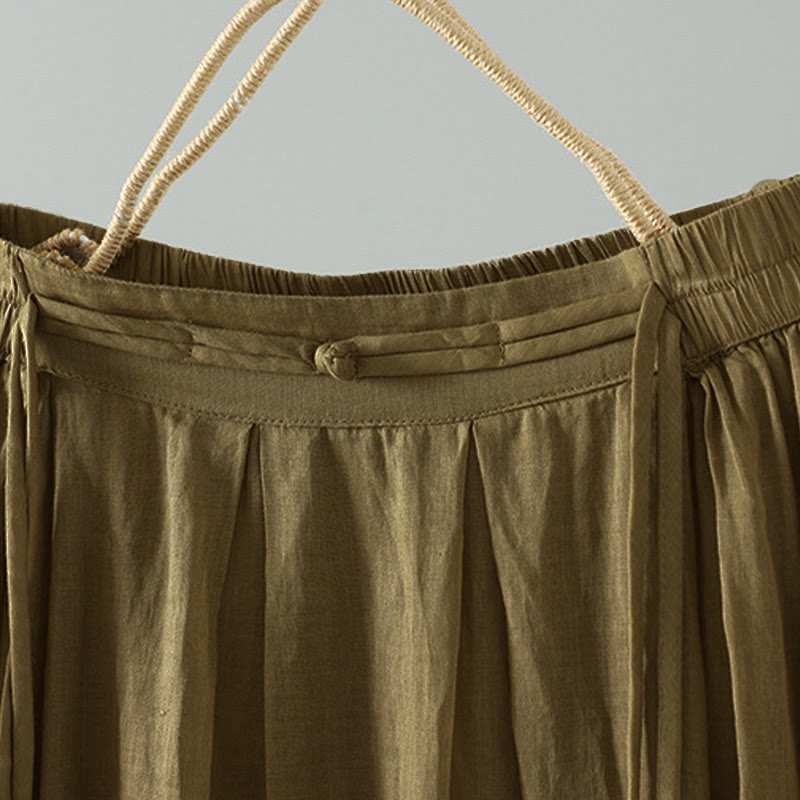 Jupe d'été rétro à pompons et poches pour femme, motif Buddha Stones - image 4