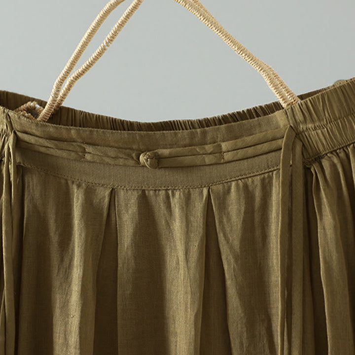 Jupe d'été rétro à pompons et poches pour femme, motif Buddha Stones - image 4