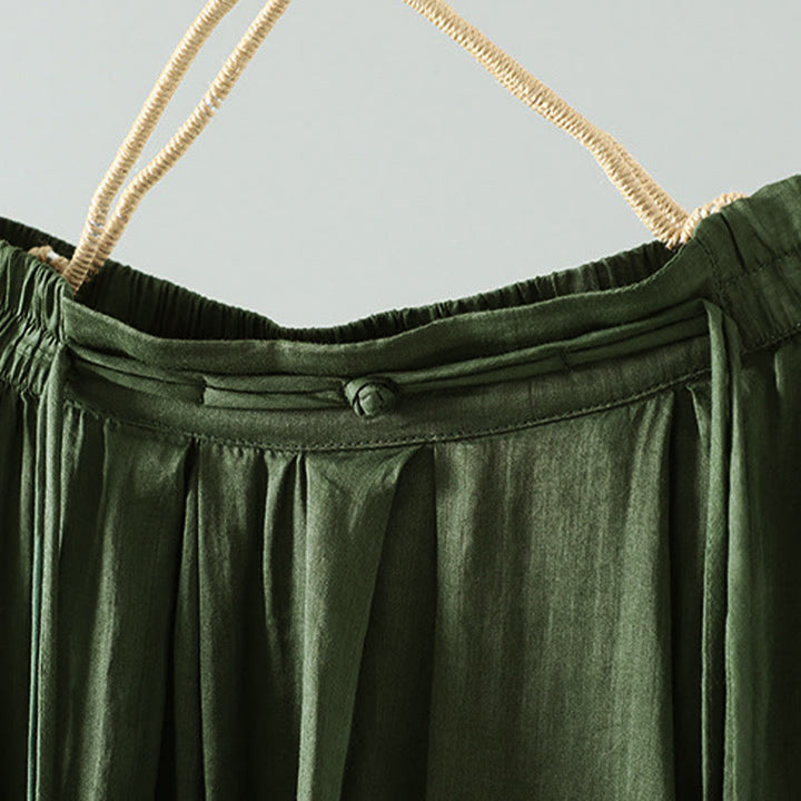 Jupe d'été rétro à pompons et poches pour femme, motif Buddha Stones - image 14