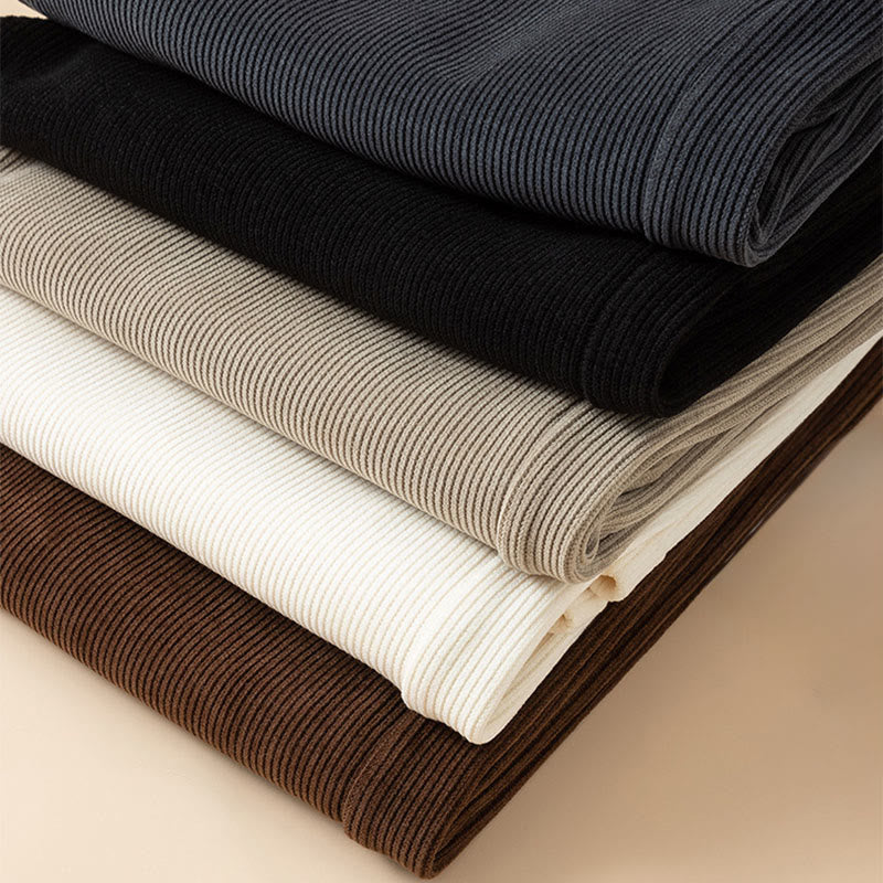 Pantalon large en coton avec poches pour femme Buddha Stones, couleur unie, automne - image 23