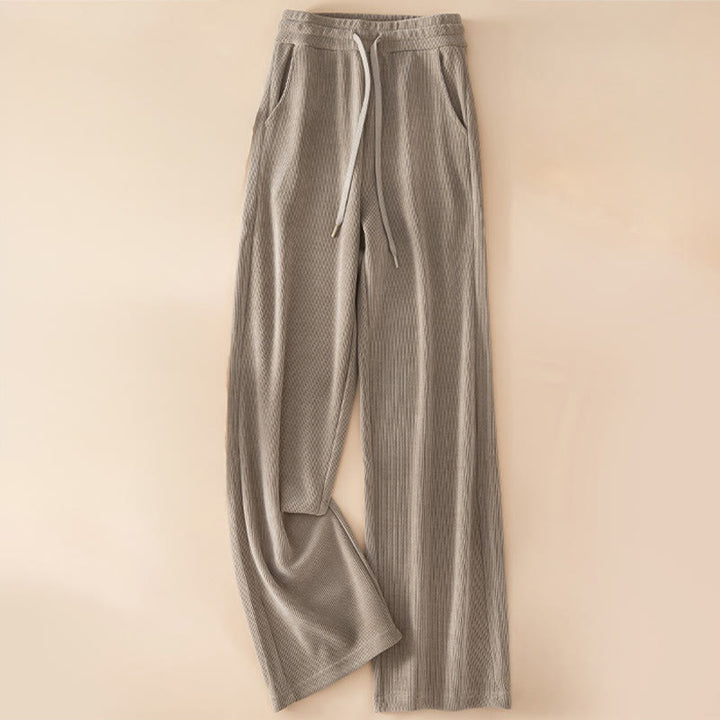 Pantalon large en coton avec poches pour femme Buddha Stones, couleur unie, automne - Tanné - US14，UK/AU18，EU46 (4XL) - image 12