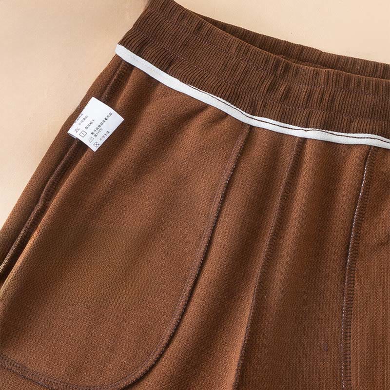 Pantalon large en coton avec poches pour femme Buddha Stones, couleur unie, automne - image 7