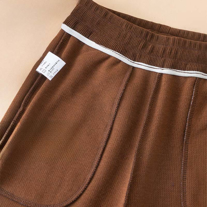 Pantalon large en coton avec poches pour femme Buddha Stones, couleur unie, automne - image 7