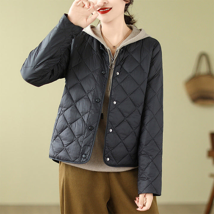Veste thermique en coton matelassée à manches longues et poches pour femme Buddha Stones - Noir - US8-10，UK/AU12-14，EU40-42 (2XL) - image 13