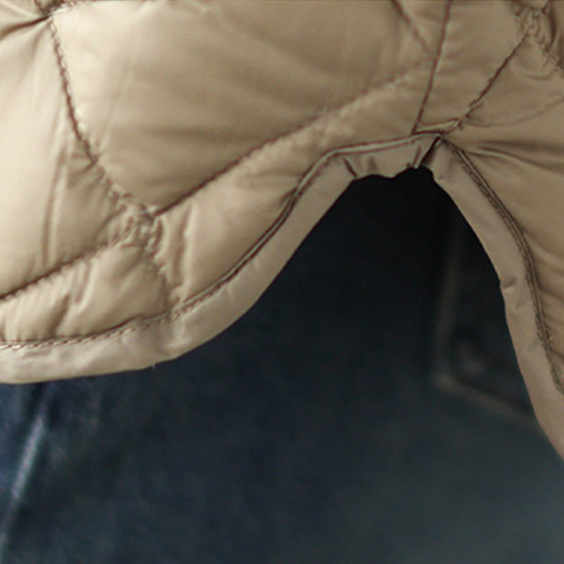 Veste thermique en coton matelassée à manches longues et poches pour femme Buddha Stones - image 6