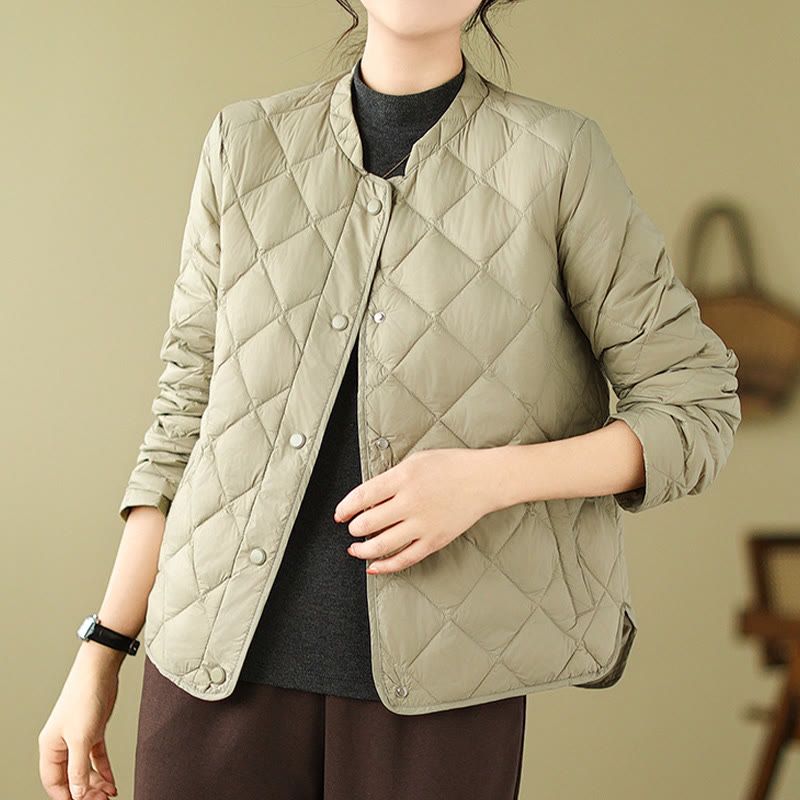 Veste thermique en coton matelassée à manches longues et poches pour femme Buddha Stones - image 25