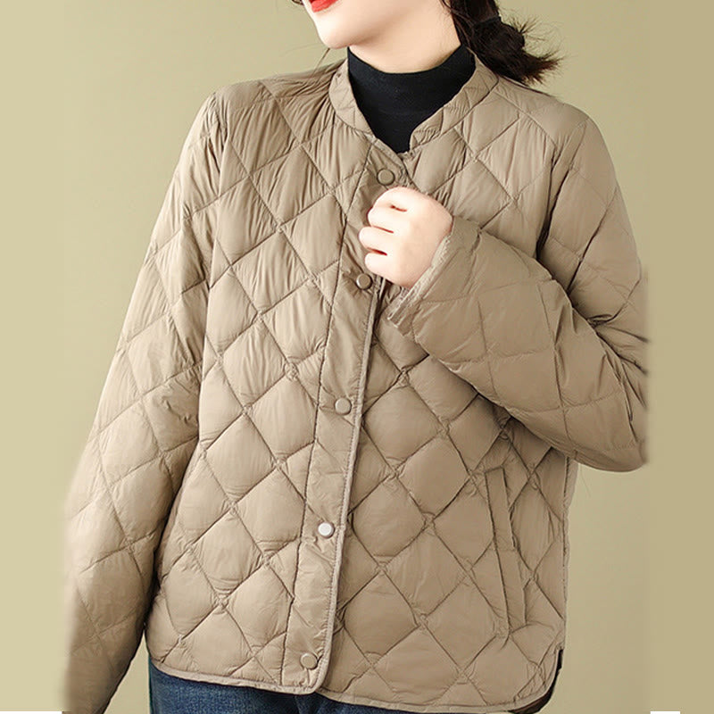 Veste thermique en coton matelassée à manches longues et poches pour femme Buddha Stones - image 2