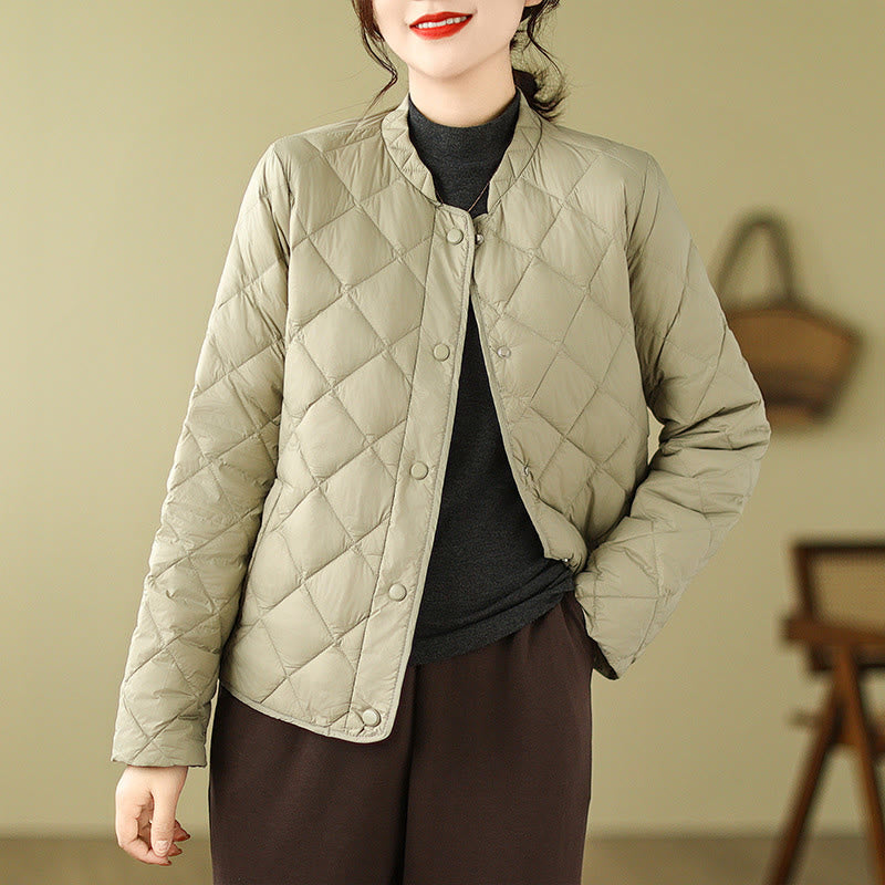 Veste thermique en coton matelassée à manches longues et poches pour femme Buddha Stones - Kaki foncé - US8-10，UK/AU12-14，EU40-42 (2XL) - image 20
