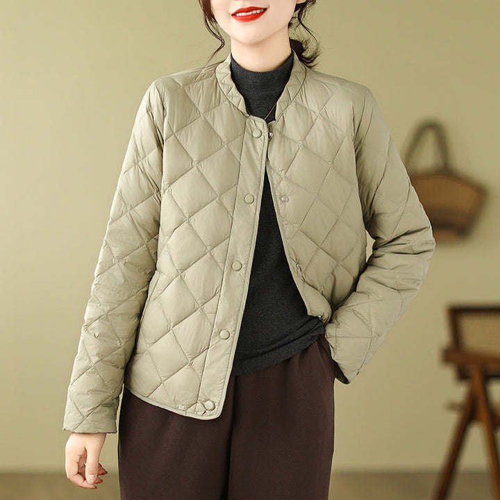 Veste thermique en coton matelassée à manches longues et poches pour femme Buddha Stones - Kaki foncé - US8-10，UK/AU12-14，EU40-42 (2XL) - image 20