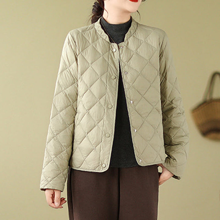 Veste thermique en coton matelassée à manches longues et poches pour femme Buddha Stones - image 23