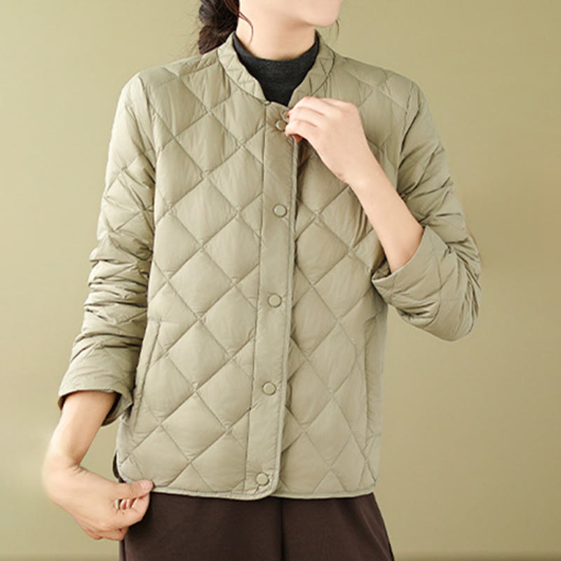 Veste thermique en coton matelassée à manches longues et poches pour femme Buddha Stones - image 24