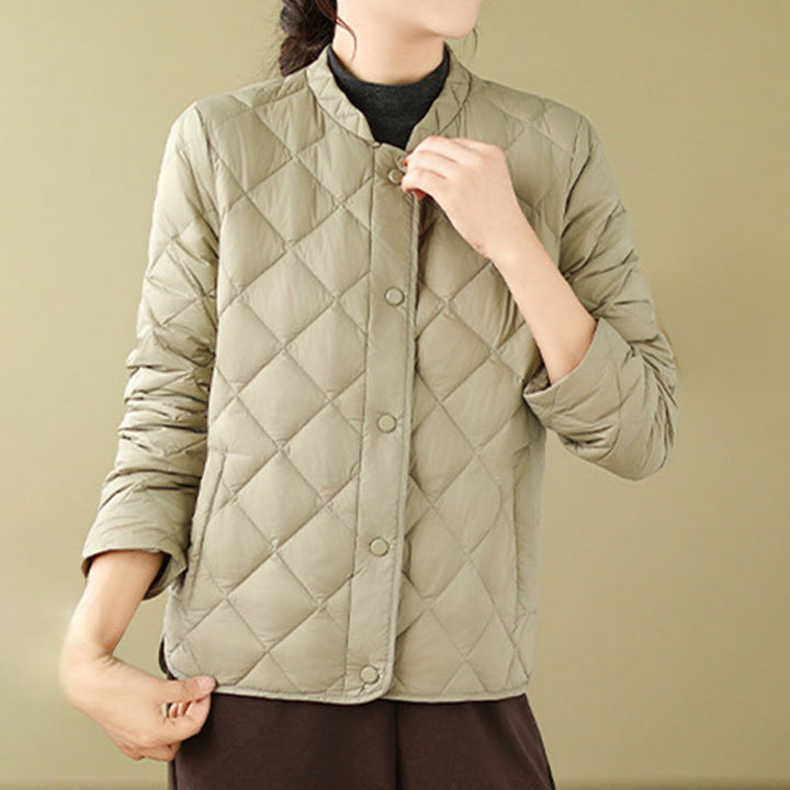 Veste thermique en coton matelassée à manches longues et poches pour femme Buddha Stones - image 24