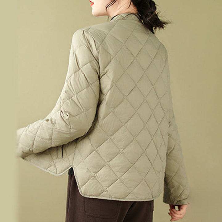 Veste thermique en coton matelassée à manches longues et poches pour femme Buddha Stones - image 22