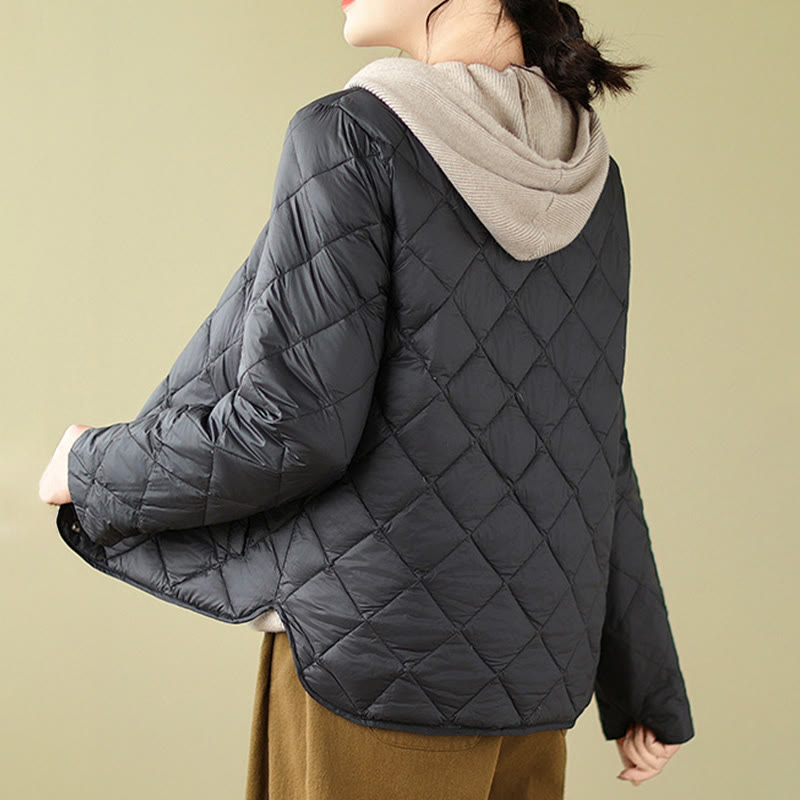 Veste thermique en coton matelassée à manches longues et poches pour femme Buddha Stones - image 14