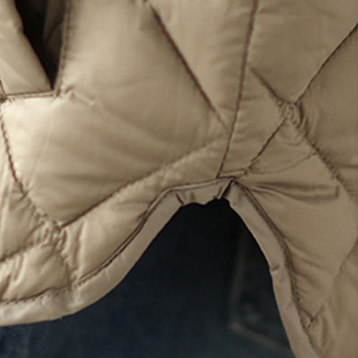 Veste thermique en coton matelassée à manches longues et poches pour femme Buddha Stones - image 10