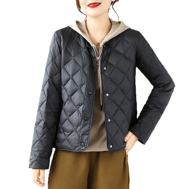 Veste thermique en coton matelassée à manches longues et poches pour femme Buddha Stones - image 19