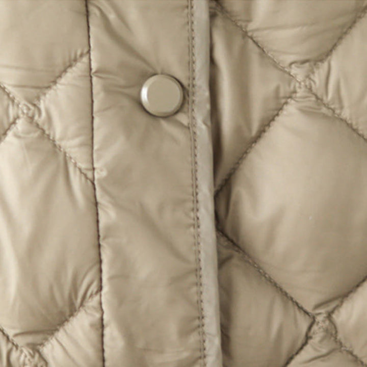 Veste thermique en coton matelassée à manches longues et poches pour femme Buddha Stones - image 11