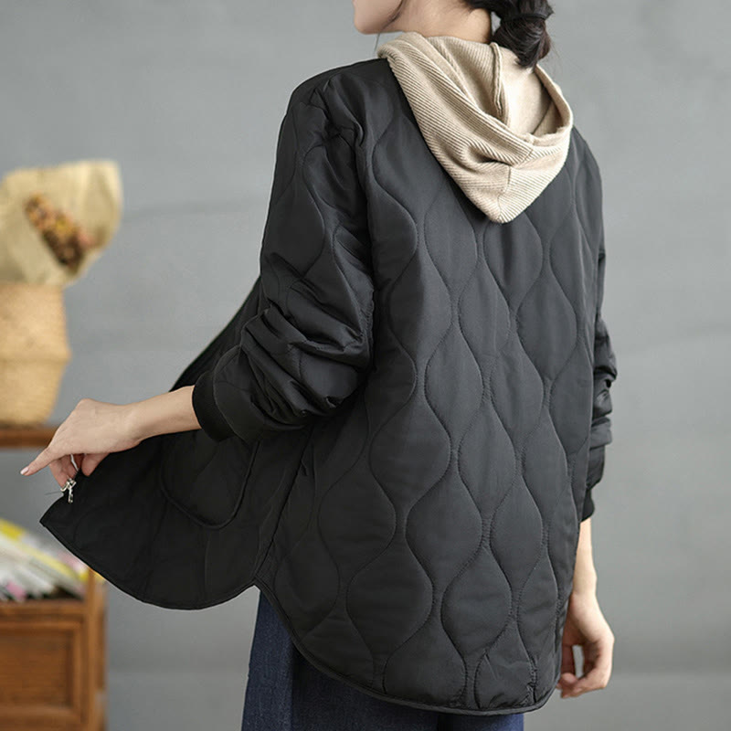 Veste à manches longues en coton avec fermeture éclair et poches pour femme Buddha Stones - image 13