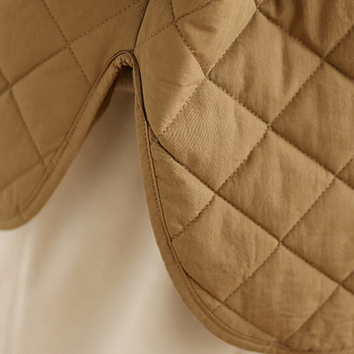 Veste matelassée thermique à manches longues et poches pour femme Buddha Stones, en coton, avec boutons - image 9