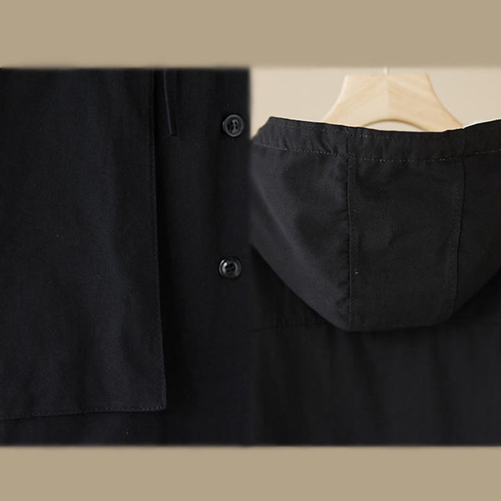 Veste à capuche à manches longues pour femme Buddha Stones, doublure polaire thermique en coton avec poches - image 10