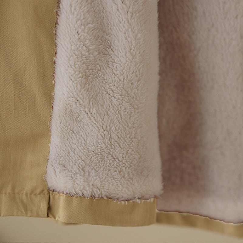 Veste à capuche à manches longues pour femme Buddha Stones, doublure polaire thermique en coton avec poches - image 11