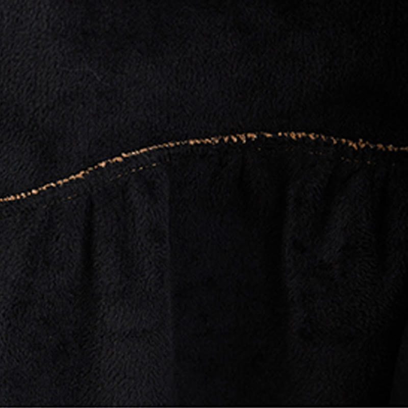 Manteau en Buddha Stones côtelé de coton à manches longues et poches pour femme, uni, avec boutons et doublure polaire - image 7