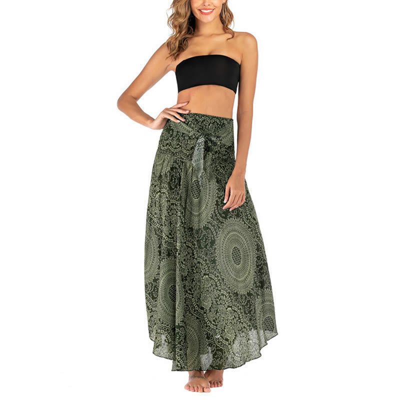 Robe jupe fleurie style bohème avec deux Buddha Stones et une rose des vents - image 4