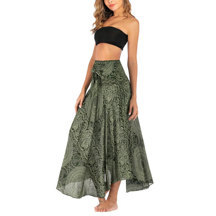 Robe jupe fleurie style bohème avec deux Buddha Stones et une rose des vents - image 5
