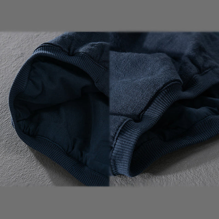 Chemise en coton et lin côtelée à manches longues et poches pour homme, motif Buddha Stones - image 15