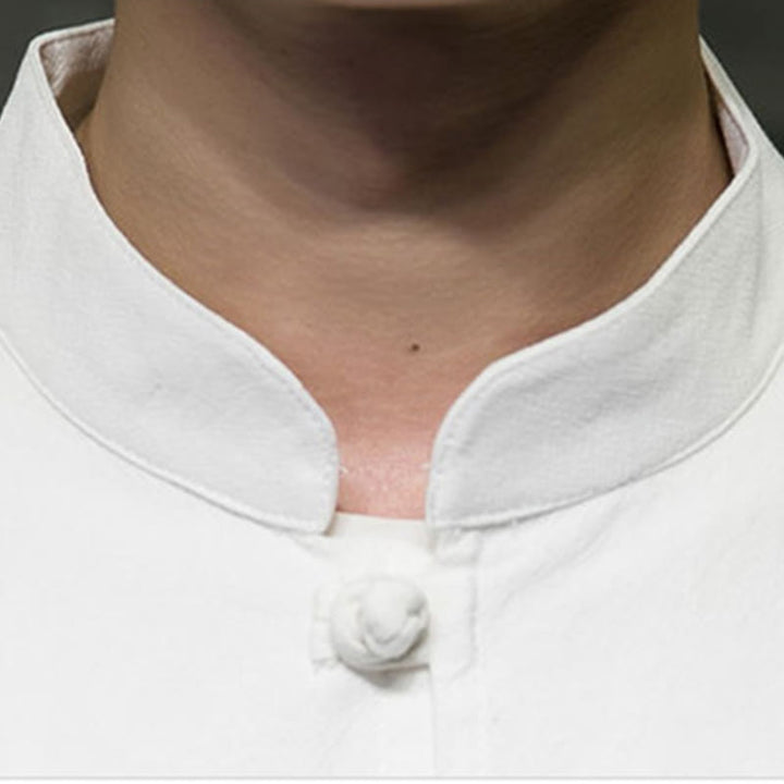Chemise à manches longues en coton pour homme, simple, motif Buddha Stones, style chinois, avec boutons grenouille - image 20
