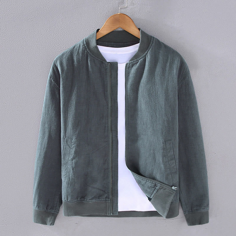 Veste d'hiver à manches longues et col montant pour homme, en coton et lin, avec fermeture éclair et poches, motif Buddha Stones - CadetBlue - US/UK/AU42，EU52 (3XL) - image 12