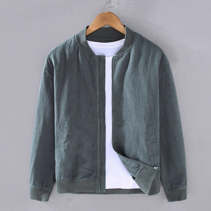 Veste d'hiver à manches longues et col montant pour homme, en coton et lin, avec fermeture éclair et poches, motif Buddha Stones - CadetBlue - US/UK/AU42，EU52 (3XL) - image 12
