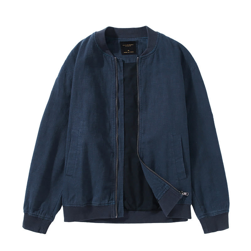 Veste d'hiver à manches longues et col montant pour homme, en coton et lin, avec fermeture éclair et poches, motif Buddha Stones - image 11