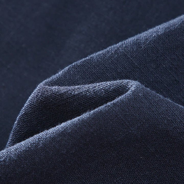 Veste d'hiver à manches longues et col montant pour homme, en coton et lin, avec fermeture éclair et poches, motif Buddha Stones - image 7