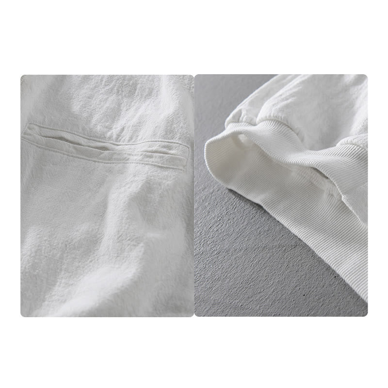 Sweat à capuche à manches longues et ourlet côtelé avec motif Buddha Stones pour homme, veste en coton et lin avec poches - image 19