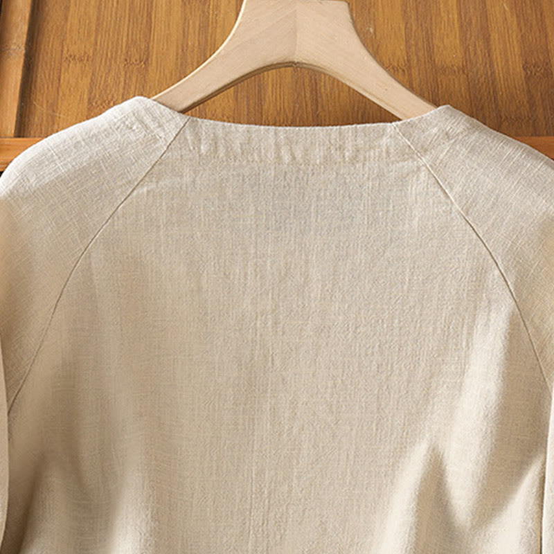 Chemise décontractée à manches longues en coton et polyester pour femme Buddha Stones - image 3