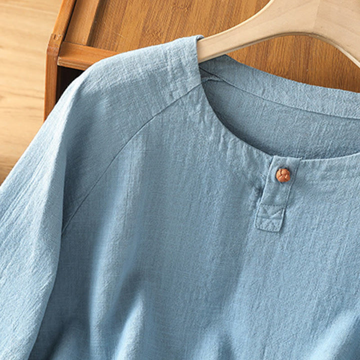 Chemise décontractée à manches longues en coton et polyester pour femme Buddha Stones - image 11