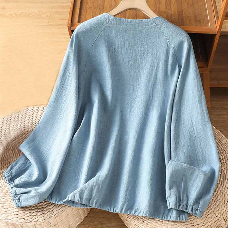 Chemise décontractée à manches longues en coton et polyester pour femme Buddha Stones - image 9