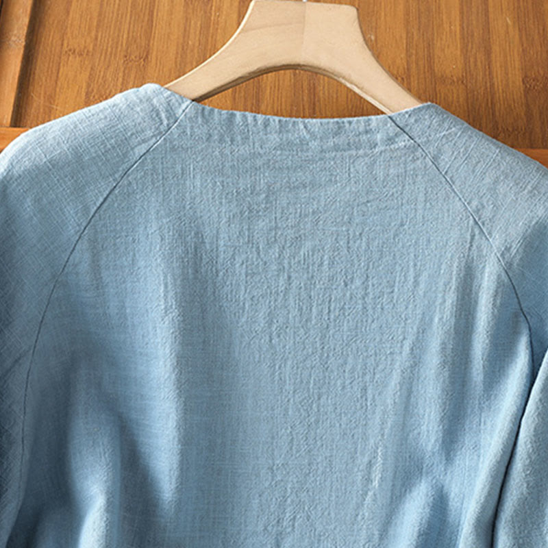 Chemise décontractée à manches longues en coton et polyester pour femme Buddha Stones - image 12