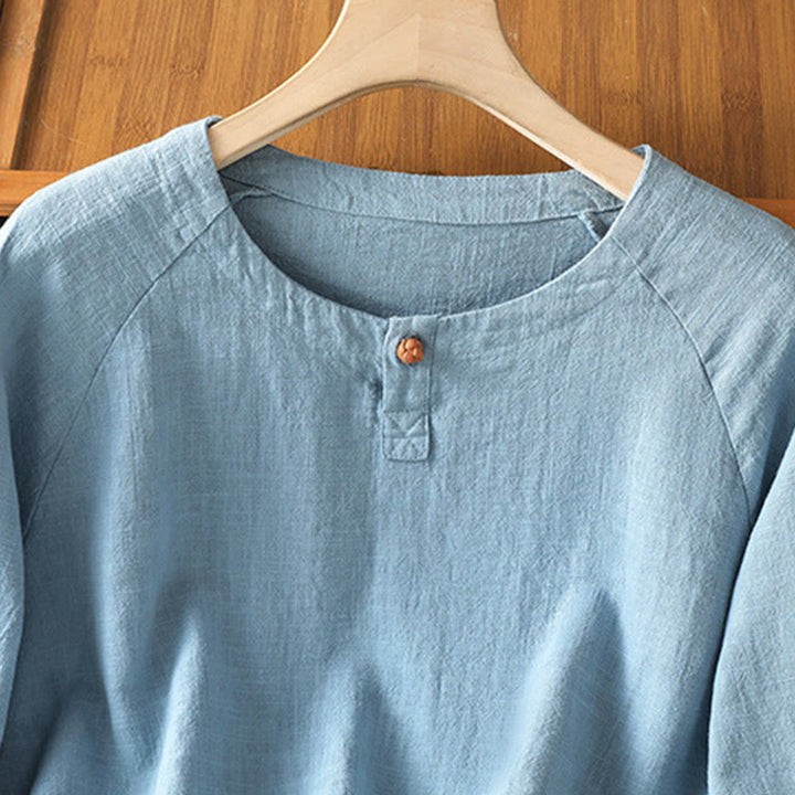 Chemise décontractée à manches longues en coton et polyester pour femme Buddha Stones - image 10