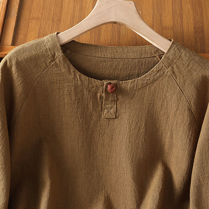 Chemise décontractée à manches longues en coton et polyester pour femme Buddha Stones - image 17