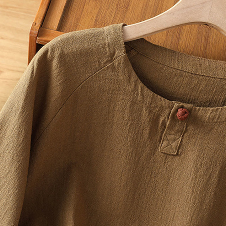 Chemise décontractée à manches longues en coton et polyester pour femme Buddha Stones - image 18