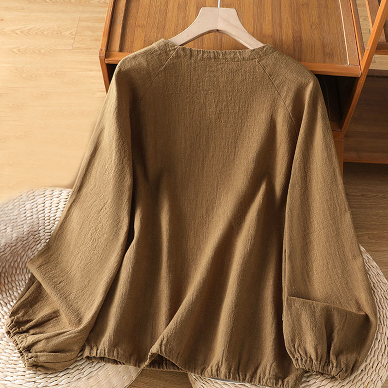 Chemise décontractée à manches longues en coton et polyester pour femme Buddha Stones - image 16